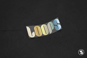 Loops Rainbow Chrome Silver Die-Cut