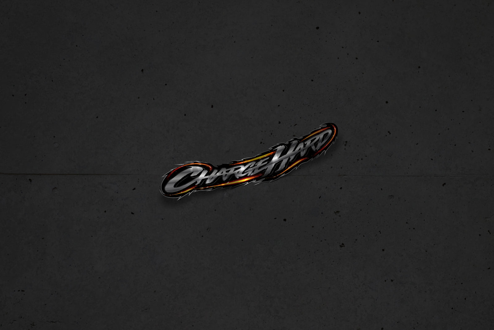 CHARGEHARD LOGO CHROME STICKERS