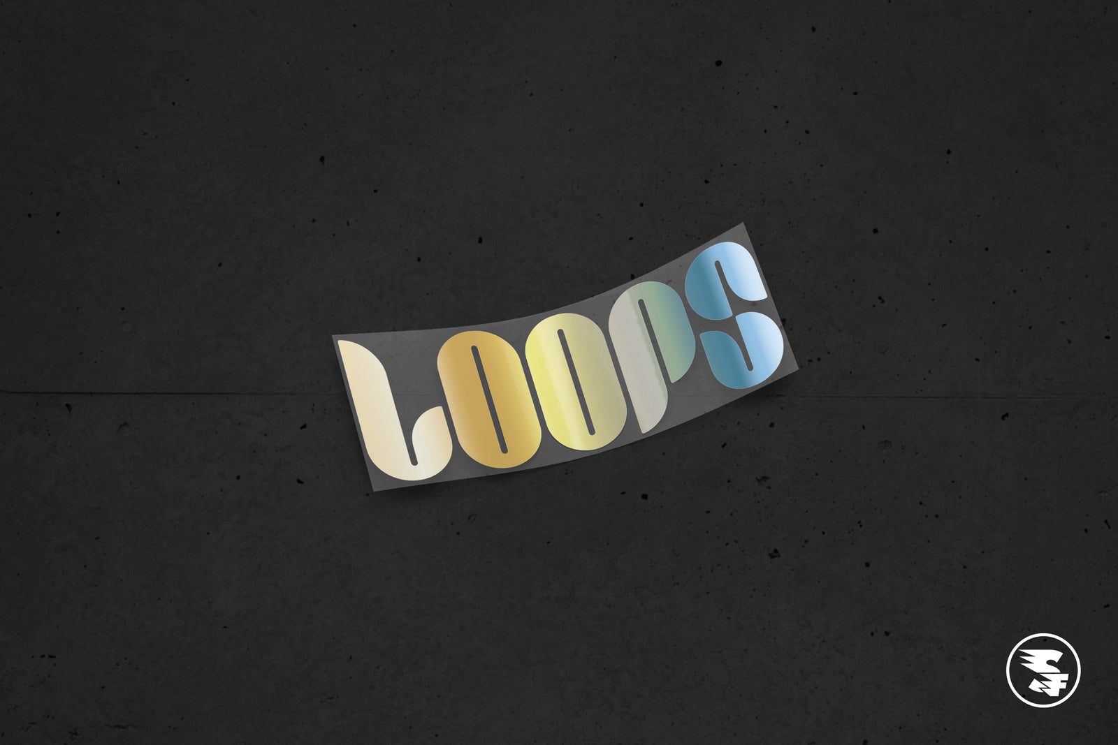 Loops Rainbow Chrome Silver Die-Cut